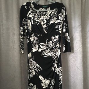 Lauren Ralph Lauren Black and White Jersey Dress